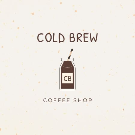 Cafe Ad with Cold Brew Logo Modelo de Design