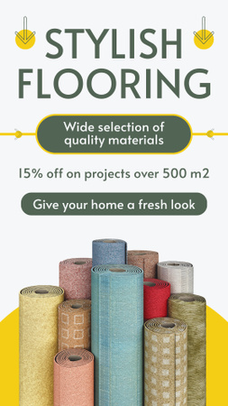Big Selection of Linoleum Coverings At Reduced Price Instagram Story – шаблон для дизайну
