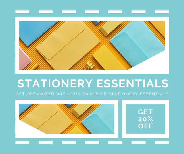 Offer Discounts on Stationery for All Occasions Facebookデザインテンプレート