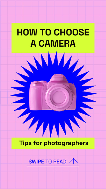 Useful Tips For Choosing Camera For Photography Instagram Video Story Πρότυπο σχεδίασης
