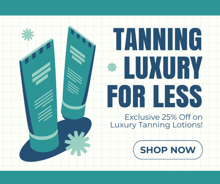 Exclusive Offer Discounts on Tanning Lotion Facebook Design Template