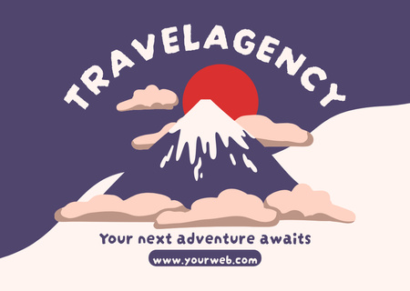 Utazási és kalandozási ajánlat Card tervezősablon