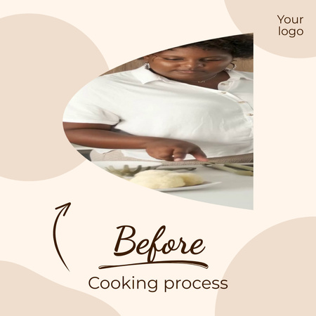 Cooking Process of Donuts Animated Post Design Template