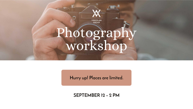 Modèle de visuel Photography Offer Hipster Man with Camera - FB event cover