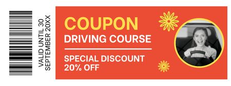 Road Test Preparation Course With Discount Voucher Coupon Design Template