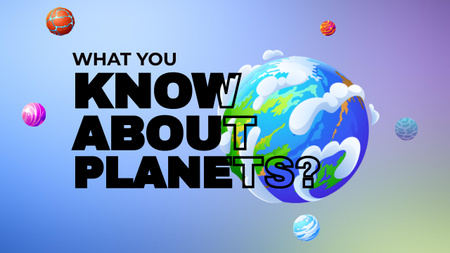 Education About Planet Youtube Thumbnail Design Template