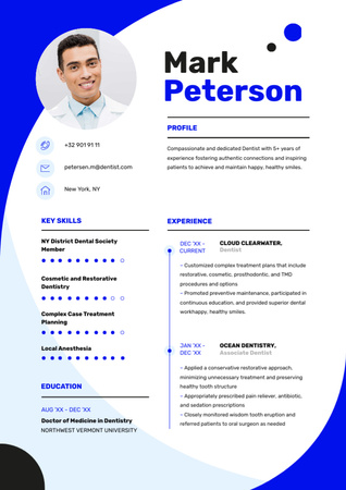 Medical skills and experience Resume Design Template