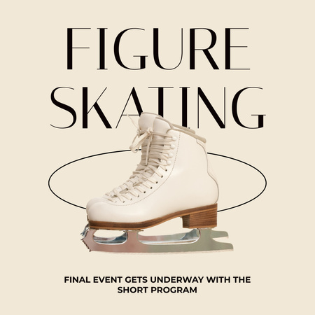 Olympic Games Announcement with Skates Instagram Modelo de Design