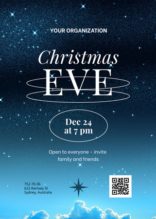Christmas Eve Celebration Announcement Invitation Modelo de Design