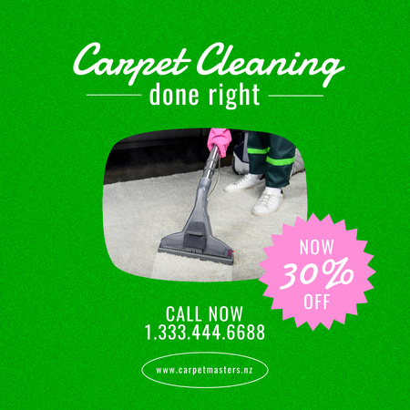 Carpet Cleaning Services Instagram AD Design Template
