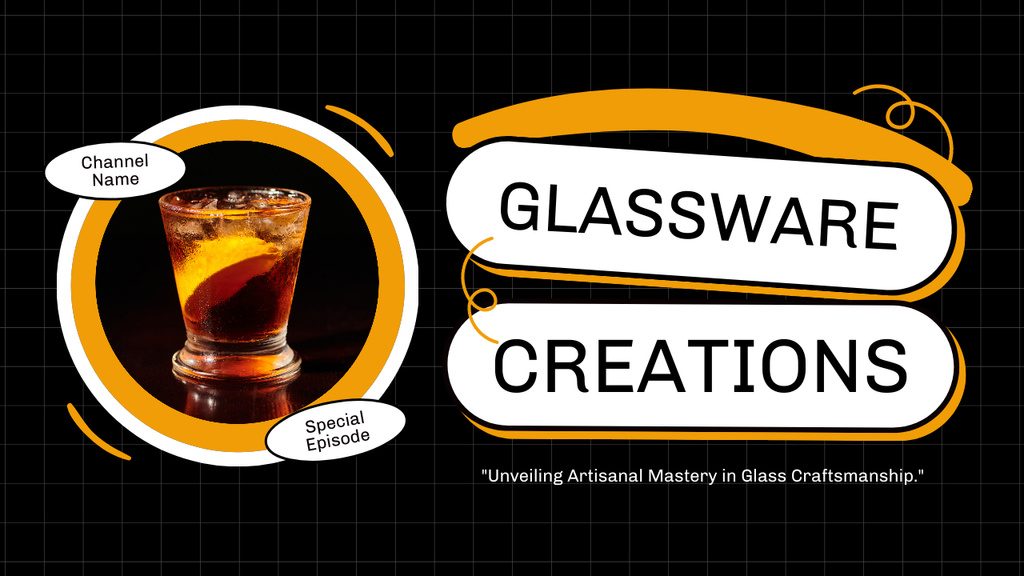 Ontwerpsjabloon van Youtube Thumbnail van Special Vlog Episode About Glassware Creations
