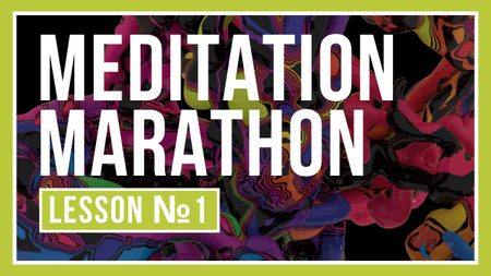 Modèle de visuel annonce du marathon de méditation - Youtube Thumbnail