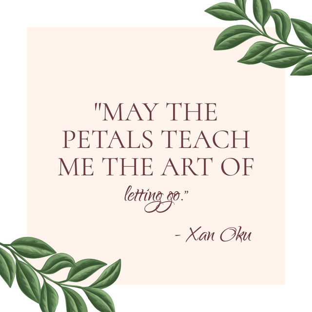 Plantilla de diseño de Inspirational and Motivational Phrase with Leaves Instagram 