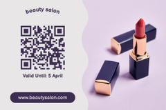 Beauty Salon Services Ad with Red Lipstick