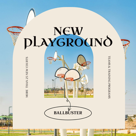 Designvorlage New Playground Opening Announcement für Instagram