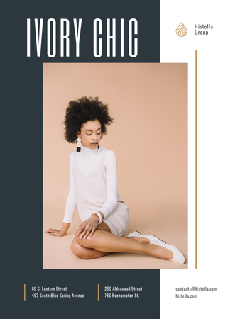 Modèle de visuel Young Woman in Tender White Dress - Poster US