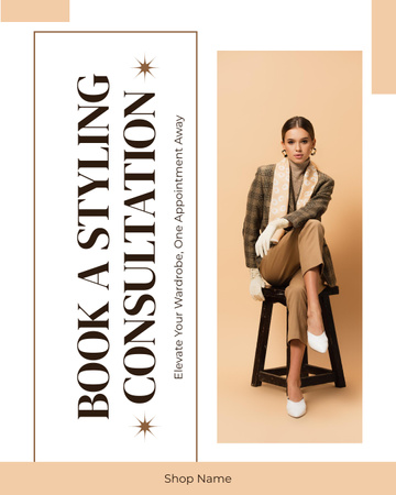Ontwerpsjabloon van Instagram Post Vertical van Book Consultation on Personal Style