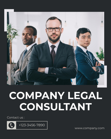Services Offer of Company Legal Consultant Instagram Post Vertical Tasarım Şablonu