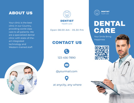 Szablon projektu Usługi dentystyczne z profesjonalnymi dentystami Brochure 8.5x11in