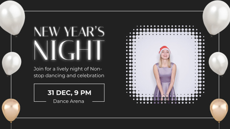 Enchanting New Year Night Party Announcement Full HD video Design Template