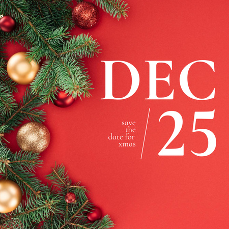 Designvorlage Christmas Holiday Party Announcement für Instagram