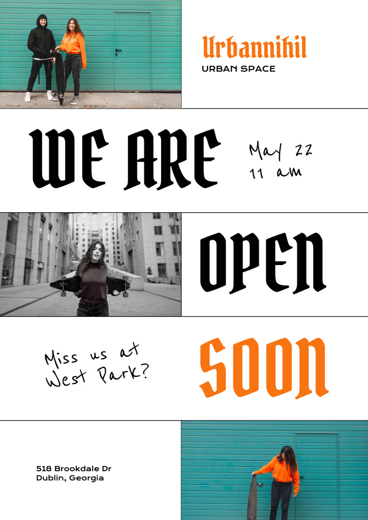 Platilla de diseño Store Opening Announcement Poster