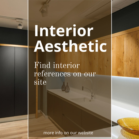 Website Advertising with Interiors Instagram tervezősablon