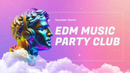 Ontwerpsjabloon van Youtube van Uitnodiging voor feestclub evenement