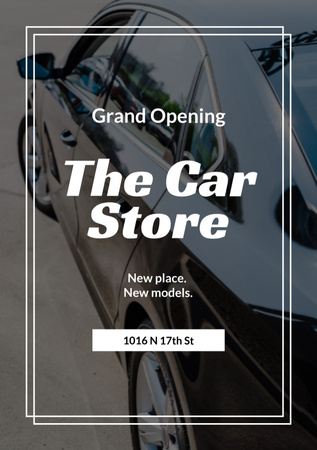 Car store grand opening announcement Flyer A5 Design Template