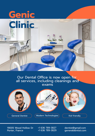 Dentist Services Offer Poster 28x40in – шаблон для дизайну