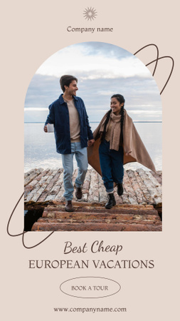 Happy Couple on Vacation Instagram Story Design Template