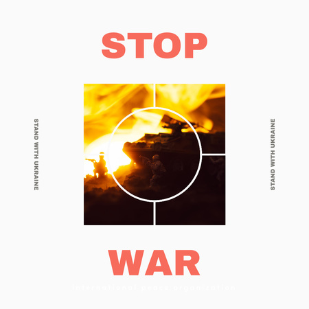 tietoisuus sodasta ukrainassa Instagram Design Template