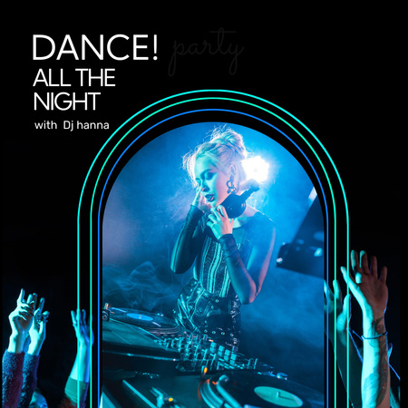 Dance Party in Club Instagram Design Template