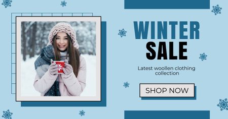 Platilla de diseño Christmas Sale of Woolen Clothes Facebook AD