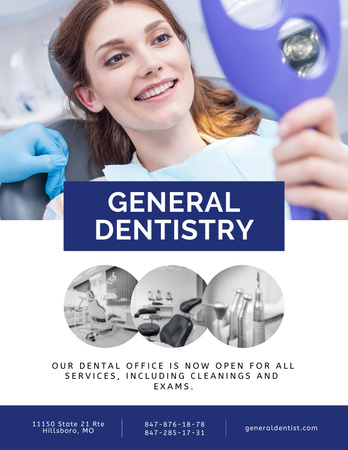 Dental Services Offer Poster 8.5x11in Design Template