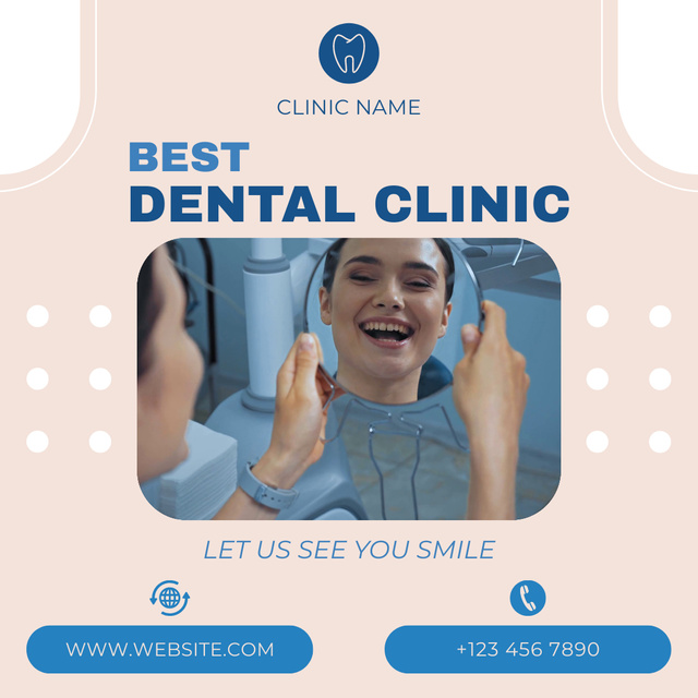 Ontwerpsjabloon van Animated Post van Best Dental Clinic Ad