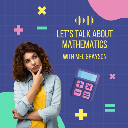 podcast tópico sobre matemática Podcast Cover Modelo de Design