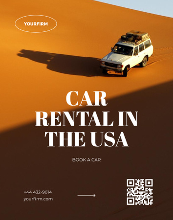 Car Rental Offer Poster 22x28in Design Template