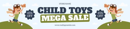 Platilla de diseño Mega Sale of Children's Toys Ebay Store Billboard