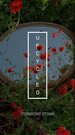 Designvorlage Upcycled und handgefertigter Spiegel für Zuhause für Instagram Video Story