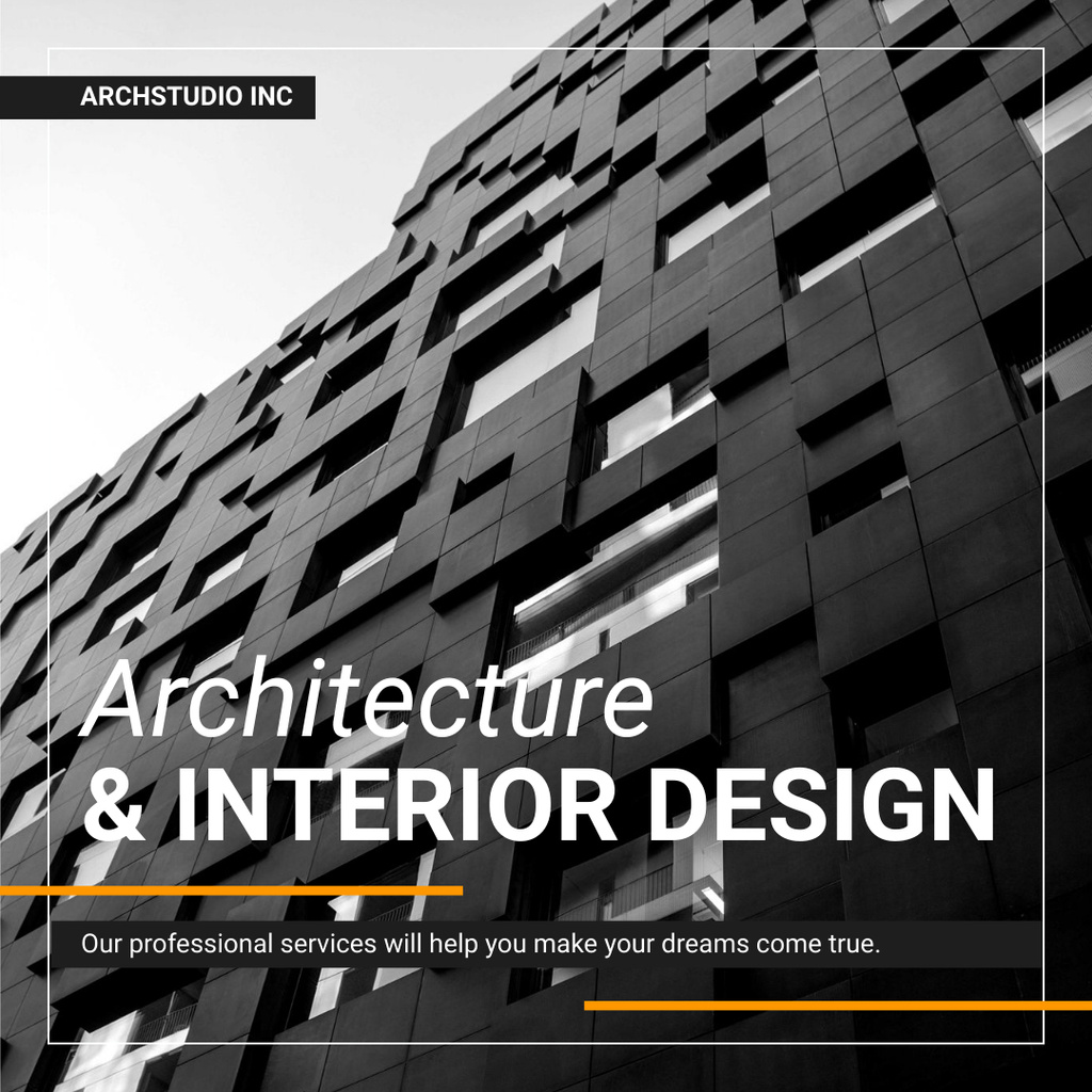 Architectural Design Studio Ad Instagram Πρότυπο σχεδίασης