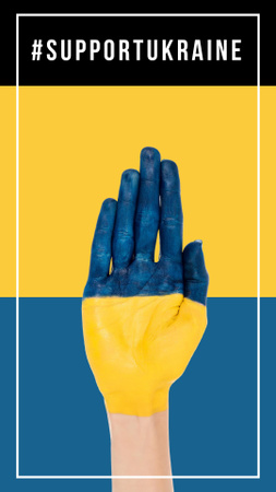 Plantilla de diseño de Palm en apoyo de Ucrania Instagram Story 