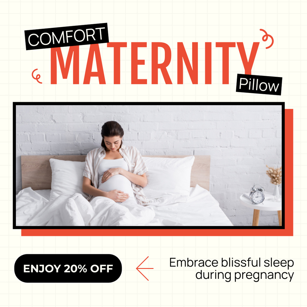 Ontwerpsjabloon van Instagram van Quality Maternity Pillows at Discount