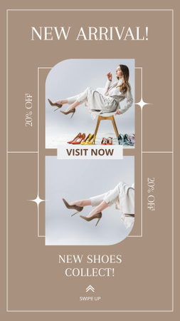 Stylish Female Shoes Sale Offer Instagram Story Design Template