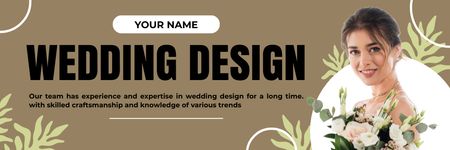 Platilla de diseño Design Team Services Offer for Weddings Email header