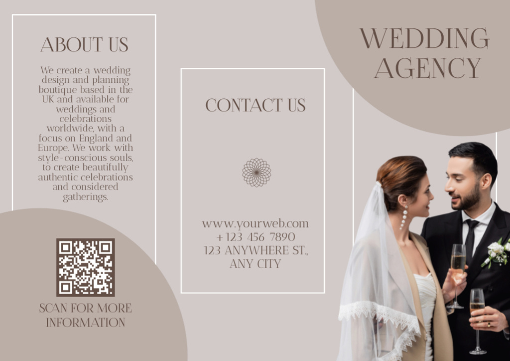 Wedding Planning and Styling Agency Brochure Πρότυπο σχεδίασης