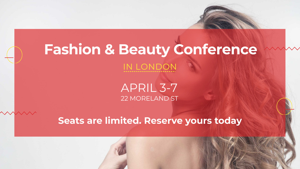 Plantilla de diseño de Fashion Event announcement with attractive Woman FB event cover 