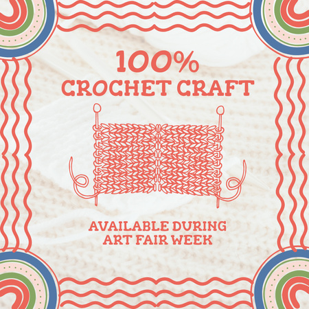 Knitting Fair Invitation Instagram Design Template