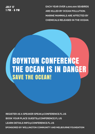 Boynton conference the ocean is in danger Poster B2 Modelo de Design