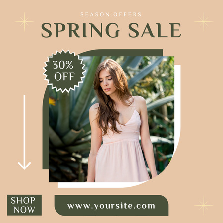 Womenswear Spring Sale Offer Instagram AD Design Template